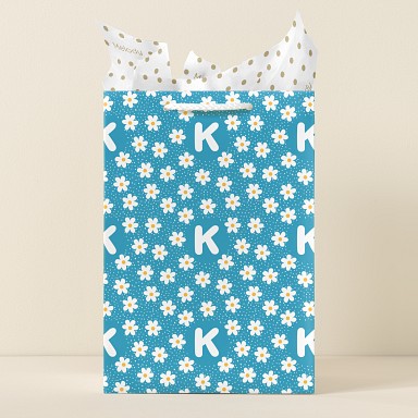 Custom Initial Daisies Gift Bags
