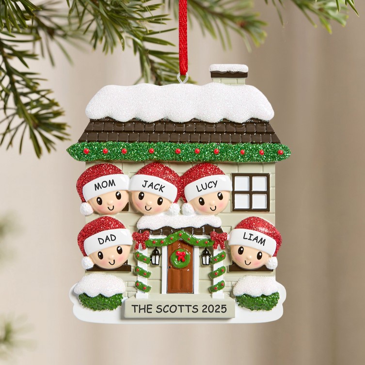 Holiday Home Family Ornament